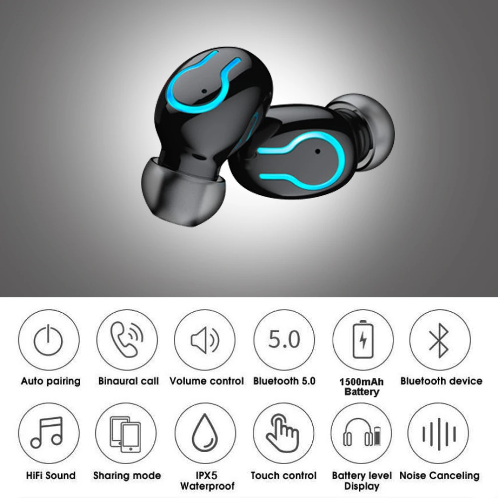 Q32 Bluetooth 5 0 беспроводные наушники TWS спортивные Handsfree гарнитура глубокий бас