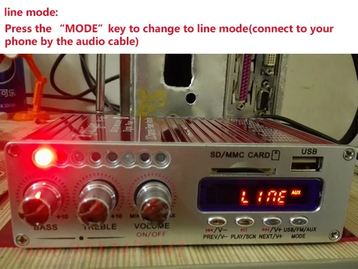 Wholesale DC 12V Mini Bluetooth Amplifiers Headphone Amp SD/USB Play FM Radio With Remote Control For Home/Car Dac plate amplifier