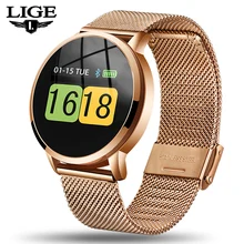 LIGE New Men Women Smart Watch Heart Rate Blood Pressure Monitor Information reminder Fitness tracker Smart Bracelet Pedometer