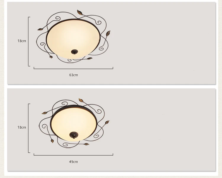 Кованые стеклянные круглые винтажные светодиодные потолочные светильники лампа с плафоном для дома гостиной Потолочные светильники