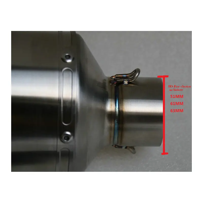 MOKALI 51 a 63mm silenciador de escape de motocicleta inoxidable personalizado para CB400 cb400 z800 z1000 crf230 ttr 125 escapes para moto