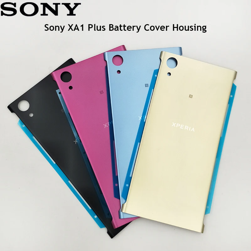 

Original Battery Cover Back Housing Sony Xperia XA1 Plus Plastic Rear Door Replacement Case Repair Part Adhesive Stickers 5.5''