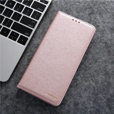 Rose Gold Роскошный шелк кожаный бумажник чехол для samsung Galaxy S10 S9 S8 S10 плюс S10+ телефон задняя крышка с магнит карты держатель и кармашками для карточек - Цвет: Rose Gold