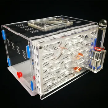 

9 Colors Ant Nest City C1 Insect Cage Farm With Feed Hamper Acrylic Display Box Ant Workshop Ant Villa Castle Separated 3 Layers