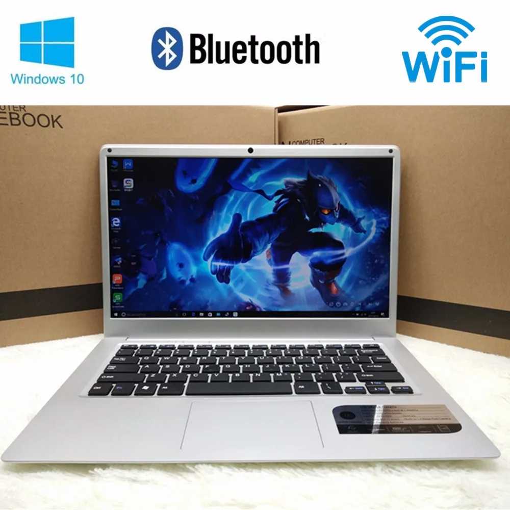 14.1 Inch Ultrabook Computer Intel Atom X5 Z8350 8000mAh Battery 4GB ...