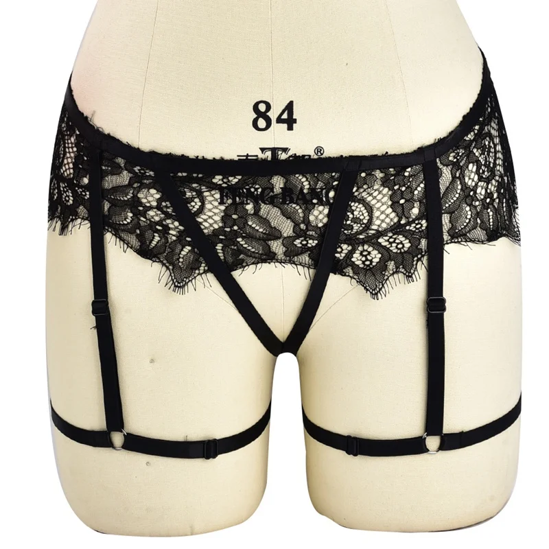 Lace Harness Top and Panties Black Elastic Body Harness Open Lingerie Set Erotic Women bdsm Lingerie Open Cup Bra Intimates Lace Harness Top and Panties Black Elastic Body Harness Open Lingerie Set Erotic Women bdsm Lingerie Open Cup Bra Intimates