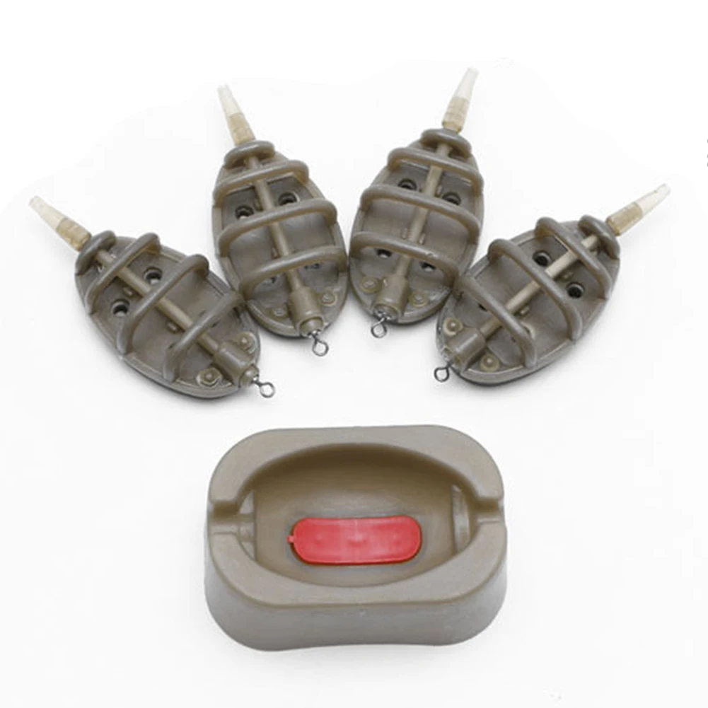 

Fishing Feeder 4pcs/set Fishing Feeder 4 Feeders 15/20/25/35g 30/40/50/60g Mould Set Drop Shipping #0904
