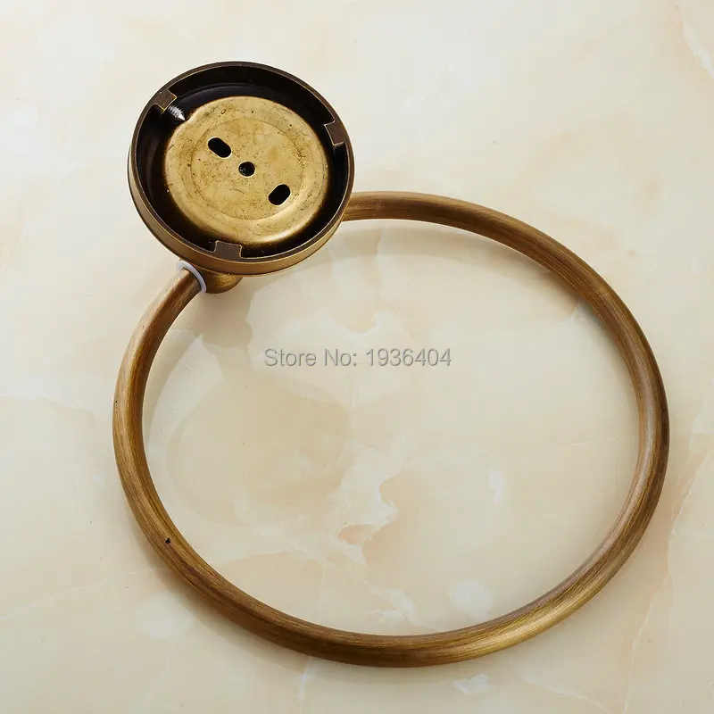 Настенный Аксессуары для ванной комнаты Полотенца кольцо с фарфор антикварная Медь Полотенца стойки r506