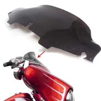 

Smoke 6" Single lamp Windshield Windscreen Fairing Fits For Harley Electra Glide Street Touring Bike 1996-2013