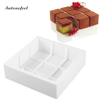 

Square Cube Shaped Cake Mold Silicone Mold for Mousse Baking Form Tray Cake Chocolate Truffle Cake Decorating Tool