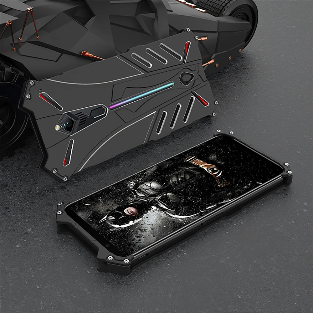 

Mobile Phone Metal Case for ZTE Nubia Red Magic 3 DIABLO ROJO 3 Batman Series Doom Heavy Duty Armor Luxury Aluminum Frame Case