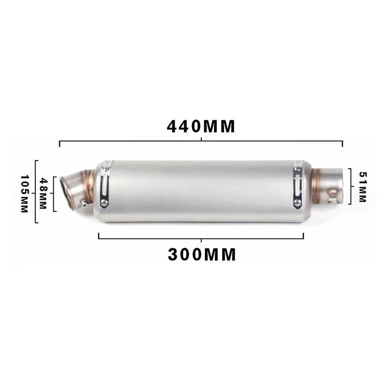 Универсальный 38-51 мм мотоцикл глушитель труба из нержавеющей стали хвост Escape со съемным дБ убийца Байк квадроцикл модифицированный