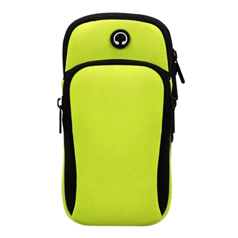 Портативный Открытый спортивный наручный ремешок чехол держатель мобильного телефона кошелек сумка BB55 - Цвет: Зеленый цвет