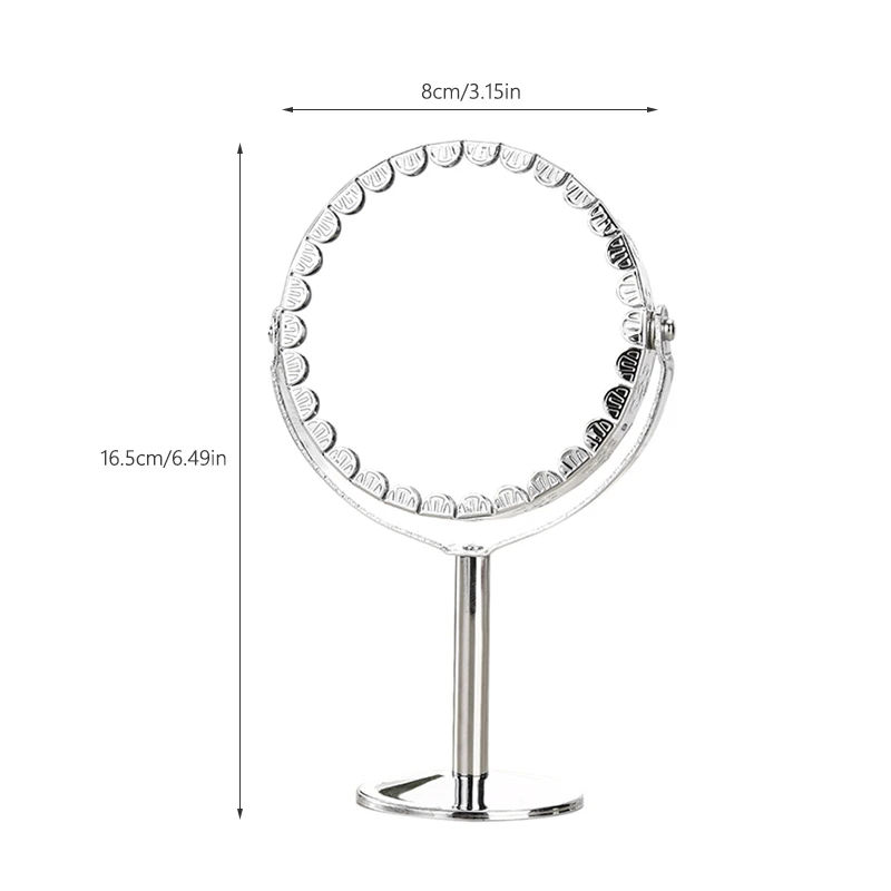 1:2 увеличительное двухстороннее портативное зеркало для макияжа вращение 8 см держатель из нержавеющей стали стол макияж зеркало Косметические Инструменты