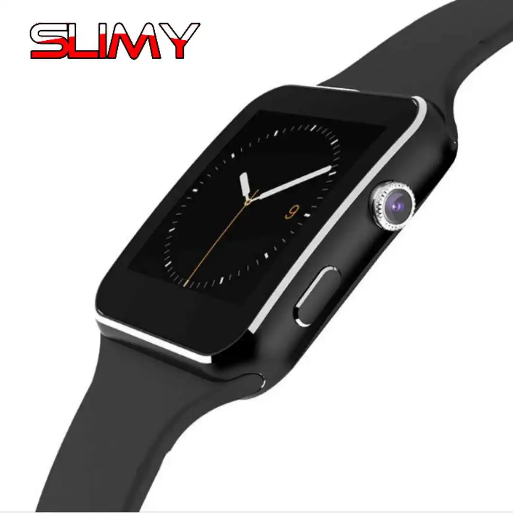 Смарт часы Slimy Bluetooth X6 электронные носимые устройства умные с поддержкой камеры TF