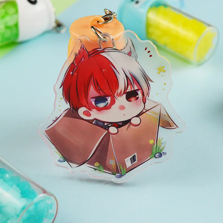 

Fashion Lovely Cartoon Anime New Academia My Hero Academi Keychain Acrylic Key Ring Charms Gift 2018