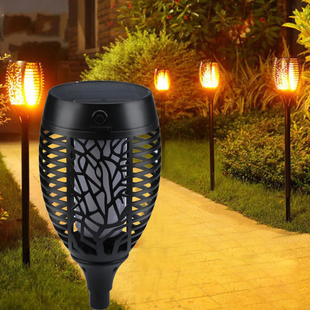 

LED Solar Torch Light Flickering Dancing Flame Garden Waterproof Yard Lamp