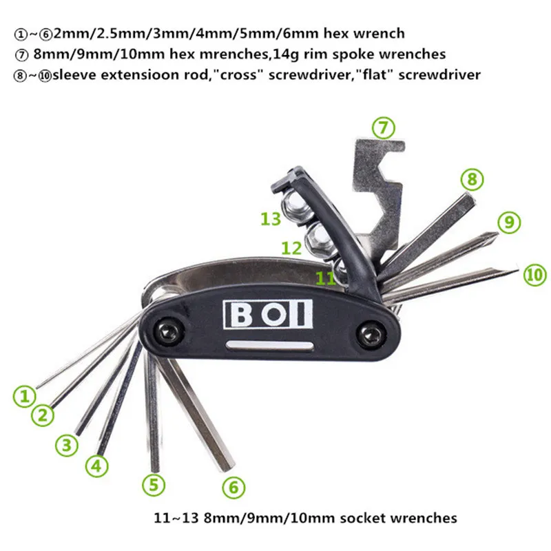 16 в 1 велосипедный спорт инструменты наборы для ухода за кожей многофункциональный ремонт Горная дорога велосипед инструмент мини Multi