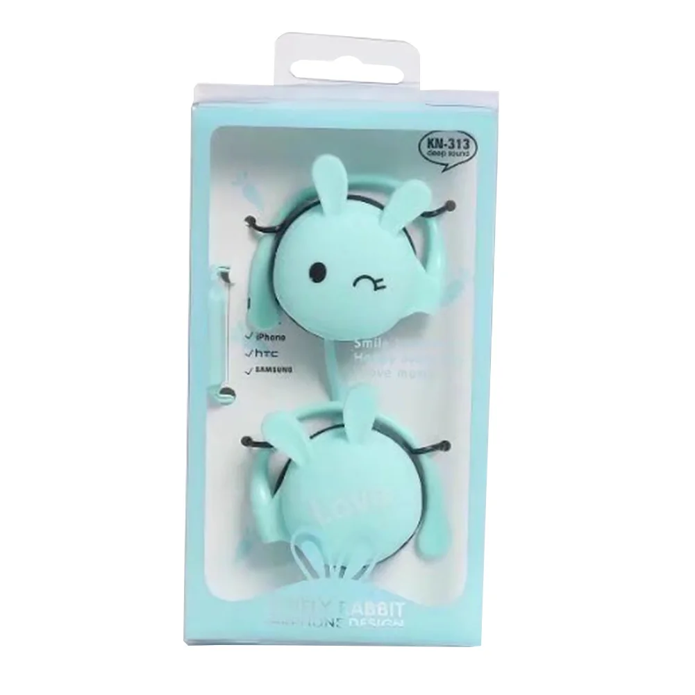 

Accessories Cartoon Portable Rabbit Ear Headphones Headset Running Mobile Phone Hook Girl Earphone Stereo Children Wired Sports