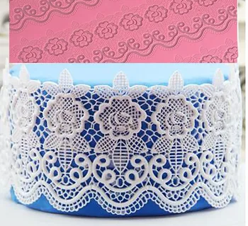 

minsunbak 34*30 CM big Flower shape Lace Silicone Mold Sugar Craft Mold Fondant Mat Cake Decorating Baking Tools