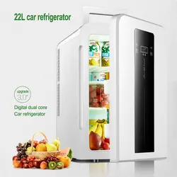 22L ЧПУ dual-core car/дома холодильник мини-холодильник с одной двери студенческого общежития небольшой холодильник DC12v/AC220V 1 шт