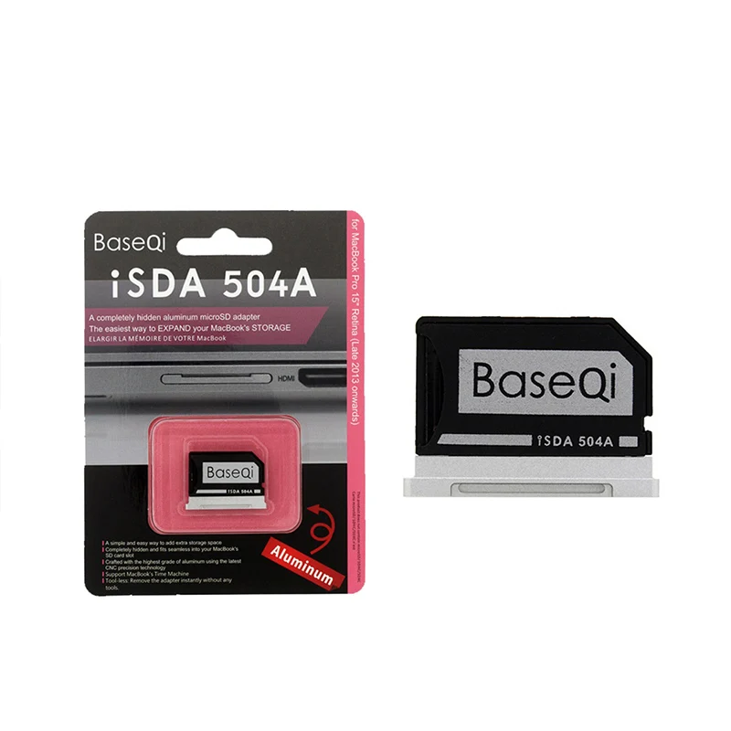 504A Алюминиевый адаптер BaseQi NinjaDrive Micro SD/TF для Macbook Pro retina 13 ''/15'' и MacBook Air 13'' - Цвет: 504A