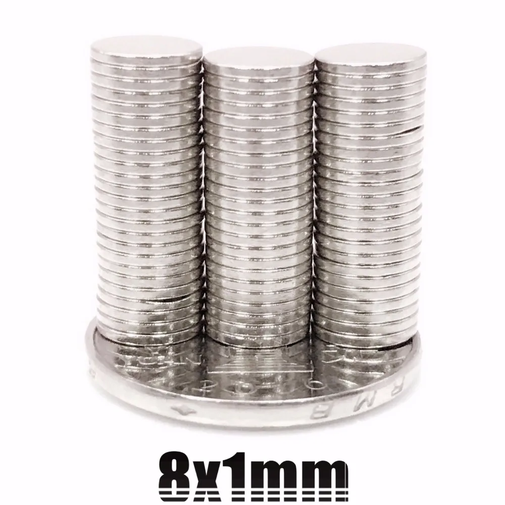 Grade N35 extrem flacher Magnet vernickelt Neodym Scheibenmagnet 10x1mm