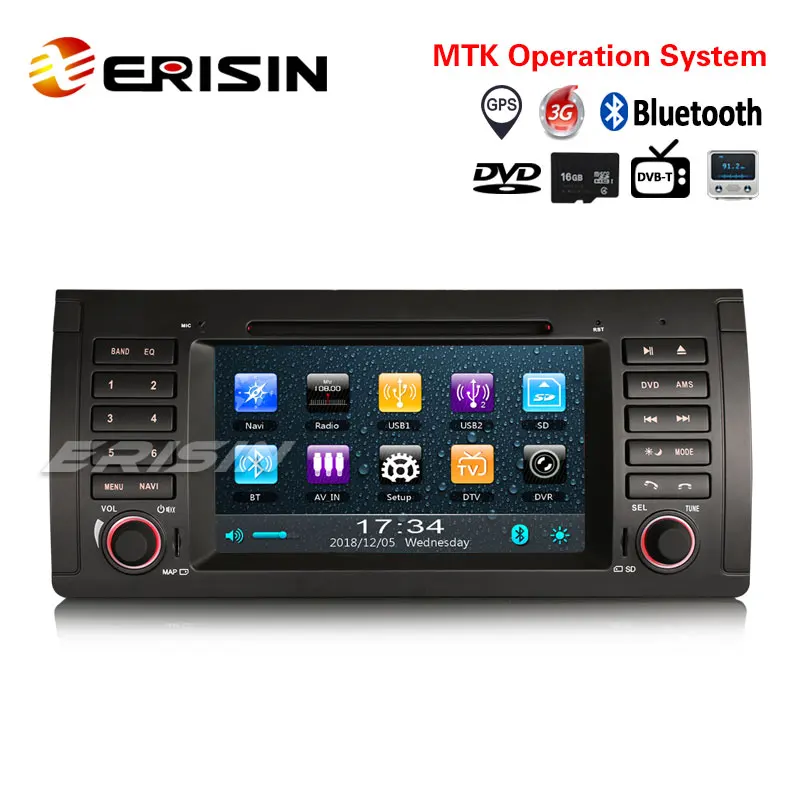 Erisin ES739B " MTK автомобильный DVD gps плеер IPOD 3g RDS DVR система для BMW E39 E53