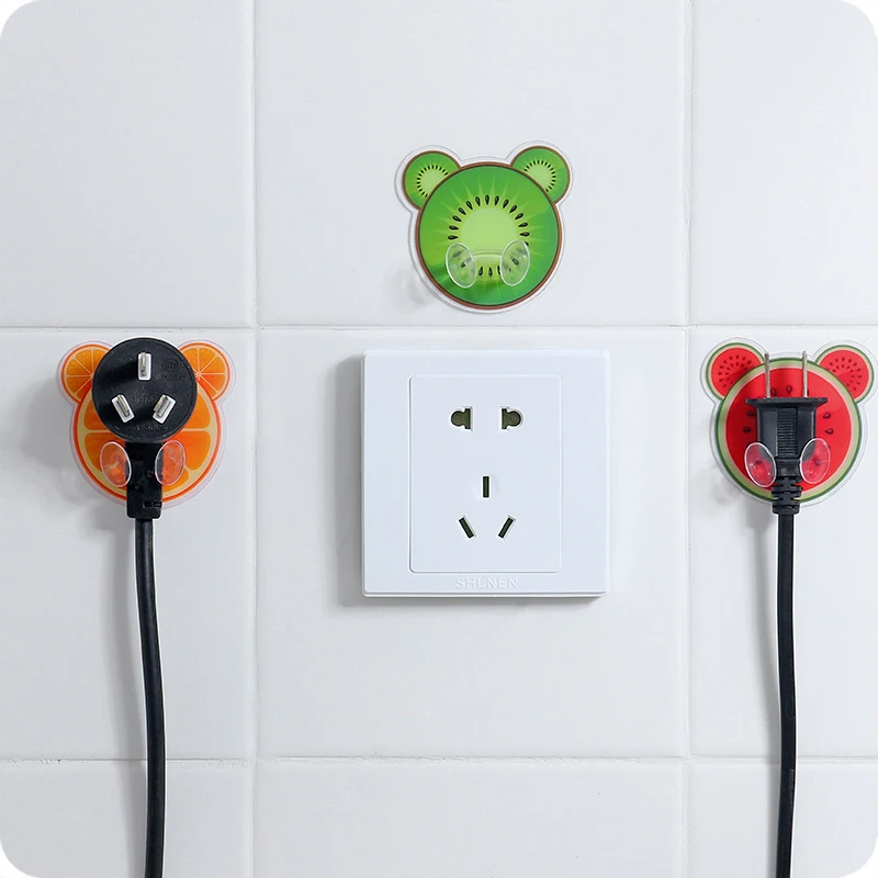 

2018 New Hook Kitchen Bedroom Power Plug Mobile Phone Bracket Key Debris Organizer Strong Adhesive Hanger Wall Hook Suction Cup