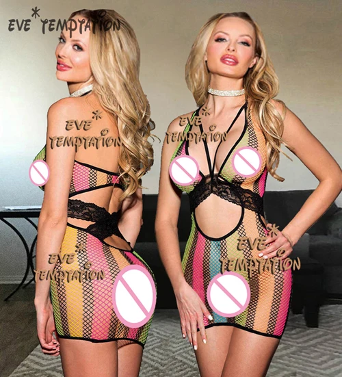 

Sexy Sleepwear lace Lingerie Babydoll Mesh Nightgown underwear costumes Catsuit dress Chemises Seven colors W248