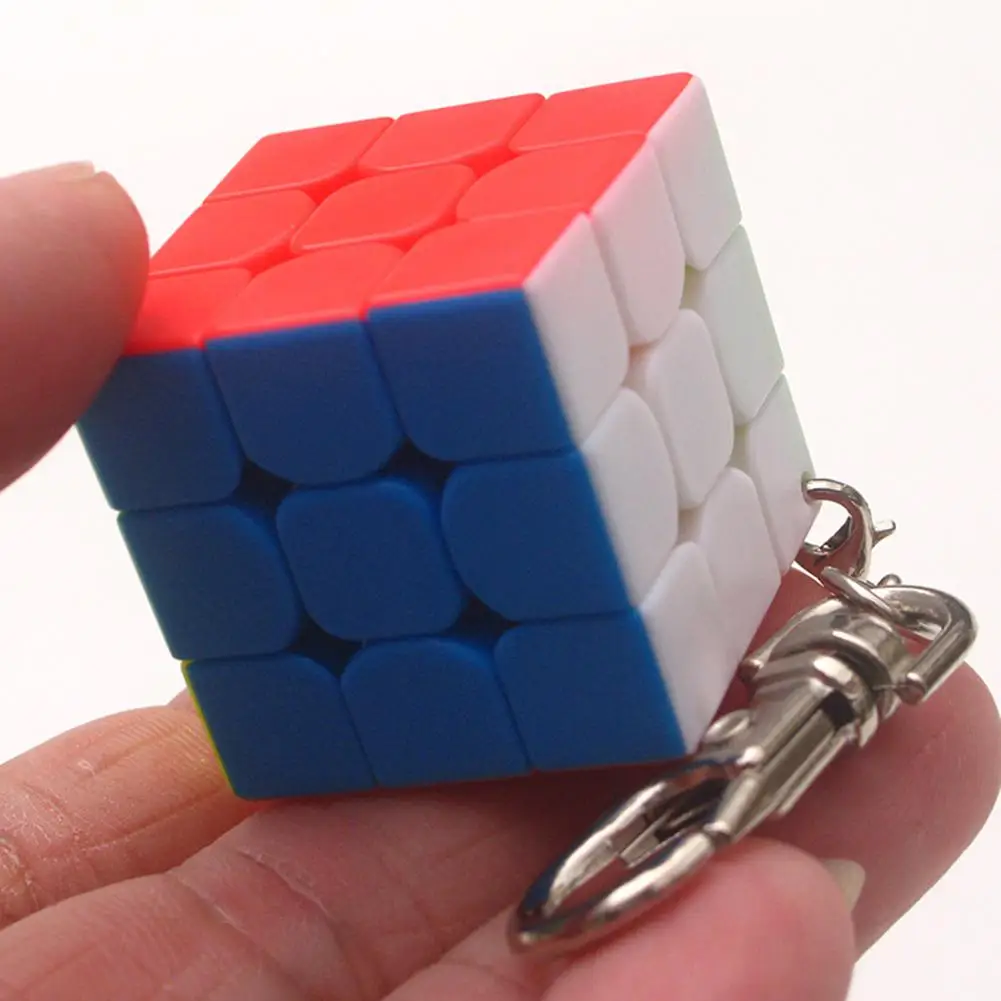3 см мини маленькая 3х3 детская игрушка куб брелок умный куб игрушка и креативное украшение с кольцом для ключей