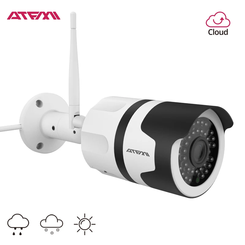 

ATFMI 960P/1.3MP Bullet IP Camera Outdoor IR 20m HD Security Alarm Waterproof Night Vision Support SD Card and Cloud Storage