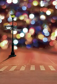 

Bokeh Neon Light Color Street Themed backgrounds Vinyl cloth High quality Computer Print wedding backdrops