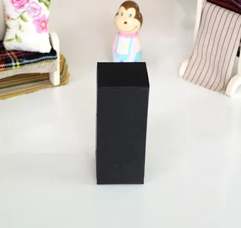 

4*4*10.2CM Black Kraft Paper Box Cosmetic Essence Oil Bottle Packaging Box Custom Boxes