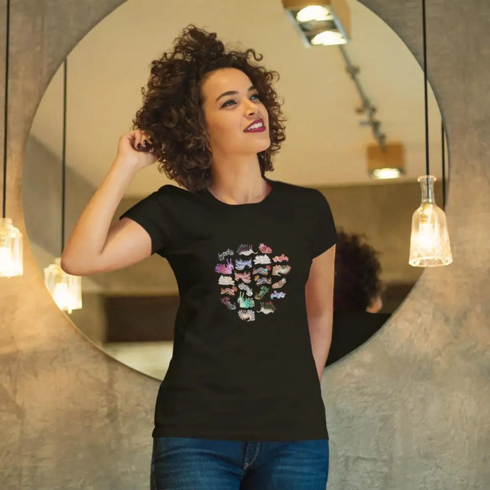 البحر القواقع تي شيرت NUDIBRANCH T قميص المعتاد الشارع نمط المرأة التي شيرت مضحك 100 القطن طباعة البرتقال السيدات المحملة قميص البحر القواقع تي شيرت NUDIBRANCH T قميص المعتاد الشارع نمط المرأة التي شيرت مضحك 100 القطن طباعة البرتقال السيدات المحملة قميص