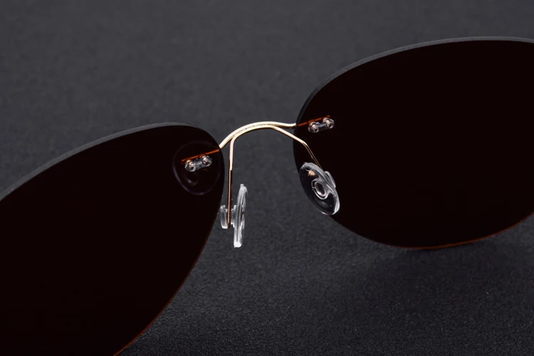 Настоящие титановые ультралегкие без винта поляризованные солнцезащитные очки без оправы для мужчин и женщин модные солнцезащитные очки Oculos Gafas De Sol