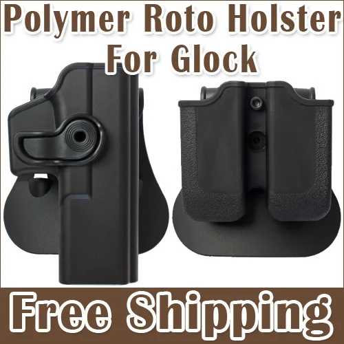 

IPolymer Retention Roto Right-Handed Holster Fits GLOCK 17/22/31 & Double magazine Pouch 9x19mm ,40S&W ,357SIG