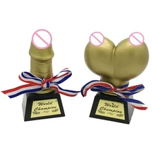 2Pcs Funny Willy Game Sex Trophy Bachelorette Party Supplies Hen Night Bridal Shower Party Decoration Gift
