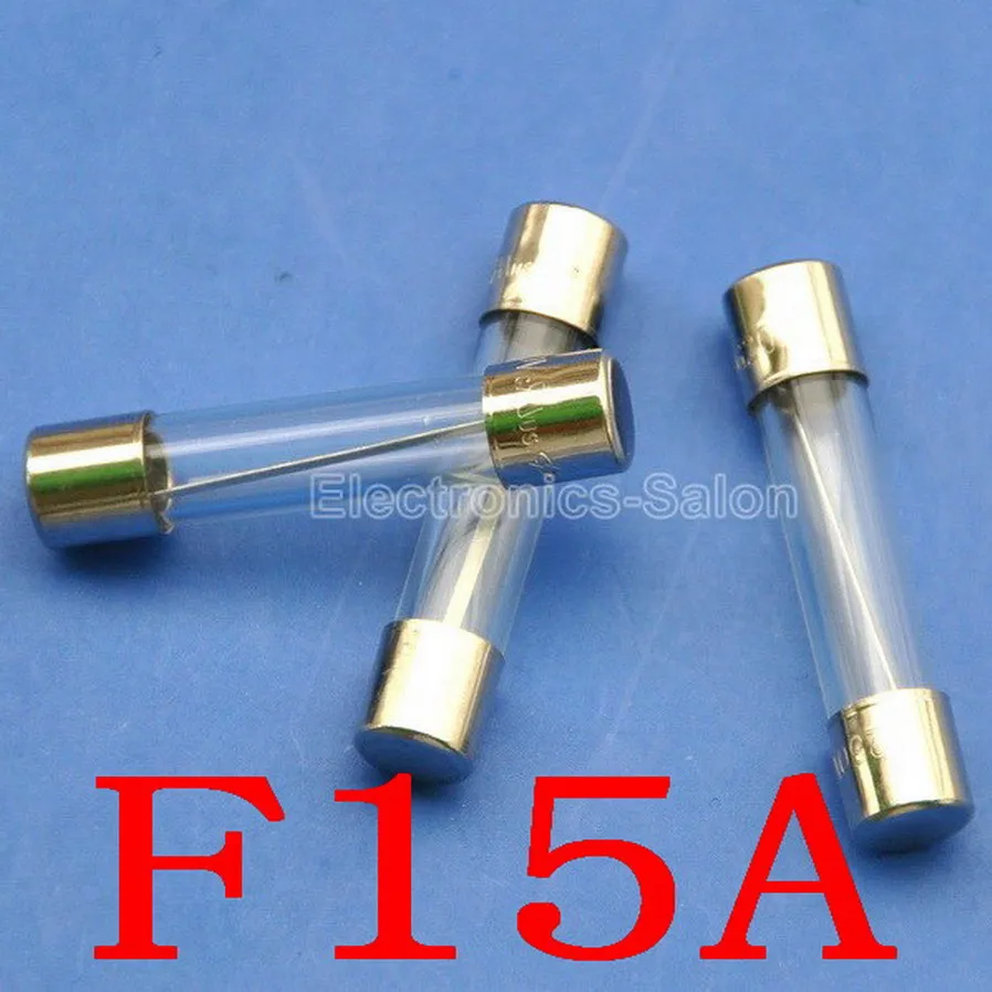 ( 100 pcs/lot ) 15A/250V 6x30mm Quick Blow Glass Tube Fuse, UL
