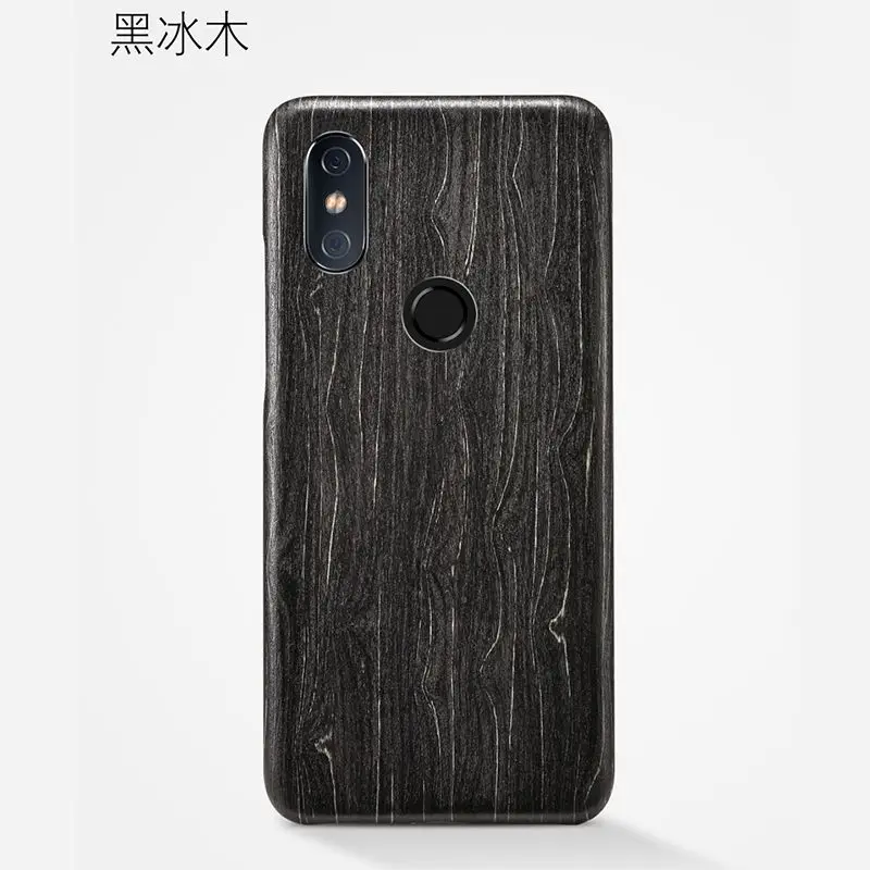 Чехол для телефона из натурального дерева для Xiaomi mi 8, чехол-накладка из черного ледяного дерева, гранатового дерева, грецкого ореха, розового дерева для mi 8 PRO - Цвет: 4 MI 8 Black ice