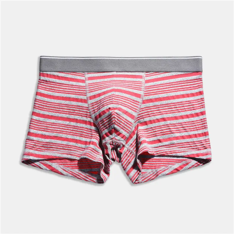 UYEEMU 4XL Boxers Men Short Underwear Cotton Plus Size Boxershorts Male Striped Mens Boxers Soft Sexy Underdress Brand 3Pcs Lot-08