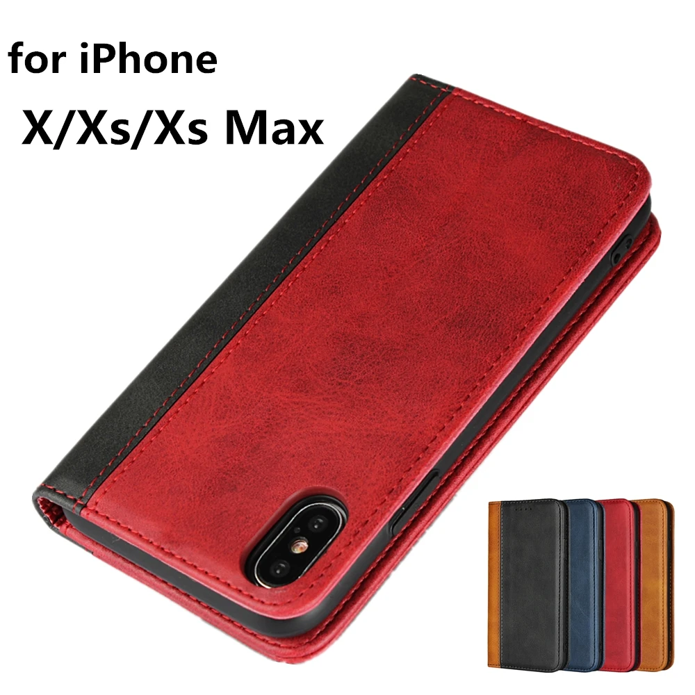 Leather case For iPhone XS / XS Max Flip case card holder