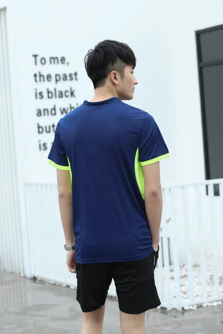Новые рубашки для бадминтона, китайская сборная, Мужская дышащая футболка, быстросохнущая, для спортзала, упражнений, для настольного тенниса, трикотаж для йоги, шорты
