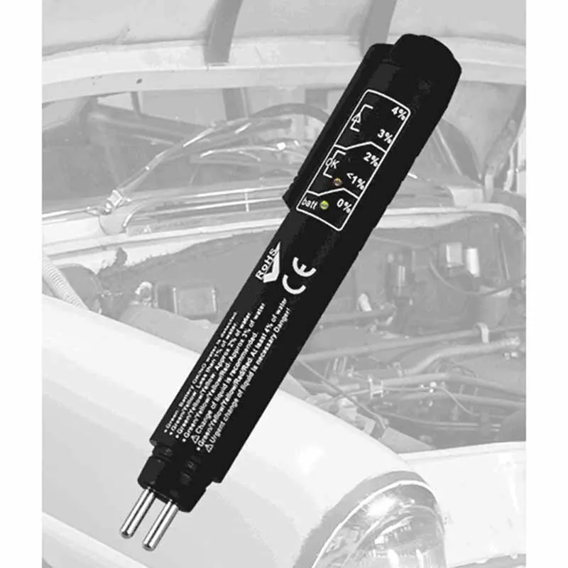 1pcs 5LED Car Brake Fluid Tester Pen Moisture Water Compact Detection Test Tool