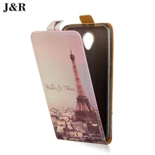 J&R for Vodafone Smart Prime 7 Case PU Leather Painting phone Cover for Vodafone VFD600 Smart Prime 7 Flip Cover Phone bag
