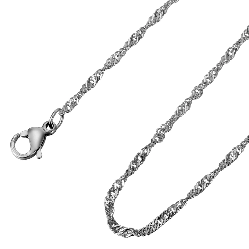 LASPERAL, плоская цепочка-змейка, ожерелье из нержавеющей стали, ожерелье-чокер, женские массивные ювелирные аксессуары, ювелирные изделия DIY - Окраска металла: W 55cmx2.5mm