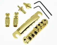 LP Tune-o-matic Roller Saddle Bridge Tailpiece Stopbar Set for LP Gold