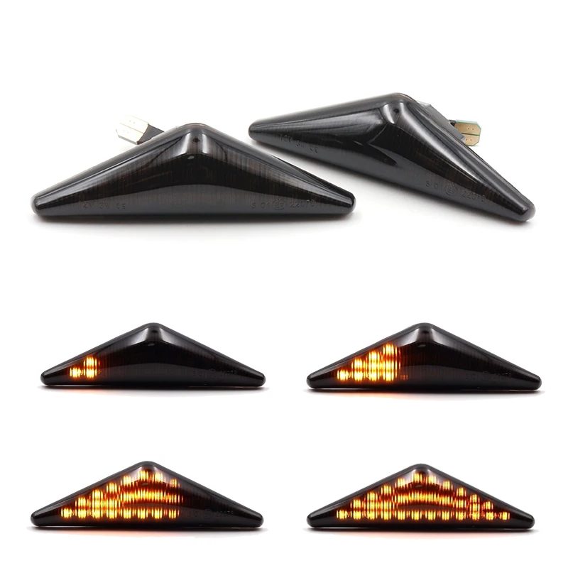 

2X Dark Smoke Led Dynamic Side Marker Turn Signal Light Sequential Blinker Light For Ford Mondeo 2000-2006 Focus MK1
