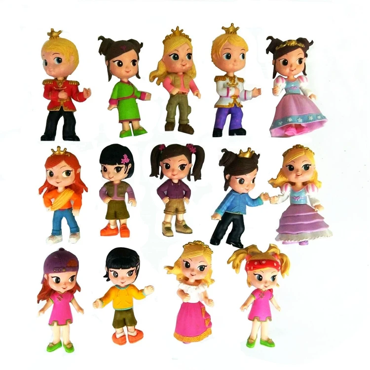 135PCS Mini Action Figure Same with Playmobil Figure Toys 8-9cm Figurines Girls Boys Model Doll Cake Figurine Kid Toys