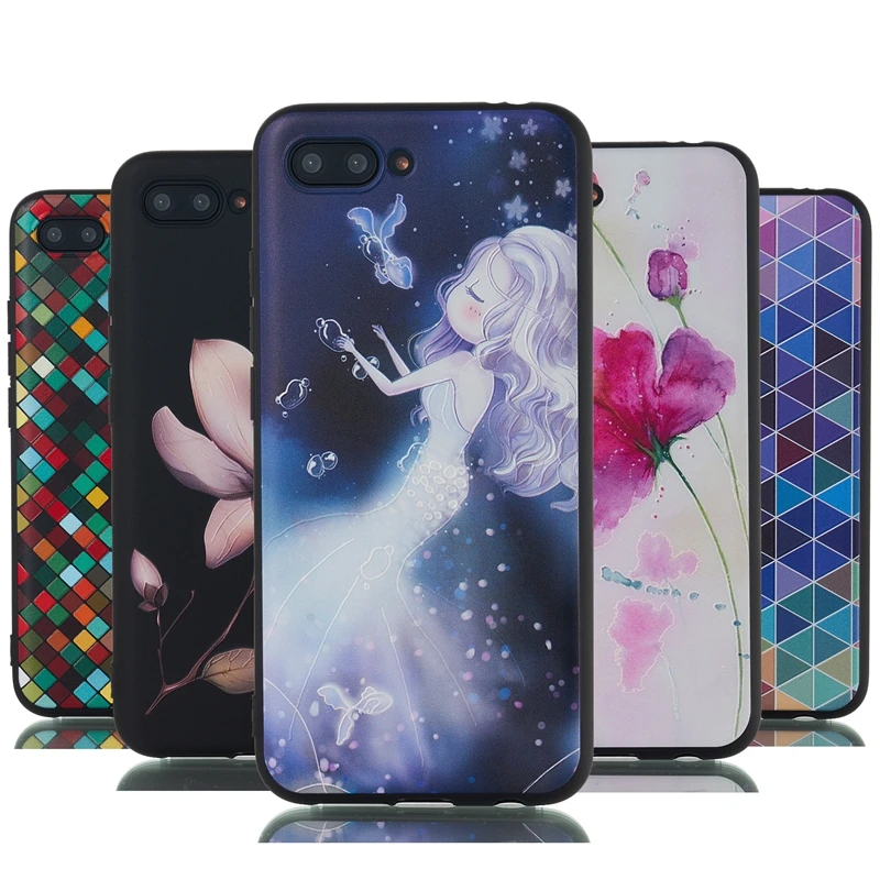Huawei Honor 10 Case Cover Cartoon Flower girl Ultra-thin Soft Silicone Phone on for Funda Lite Women |